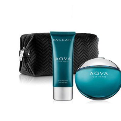 گیفت ست بولگاری آکوا پور هوم اصل 100 میل سه عددی+ کیف پیرایش و افترشیو عطری