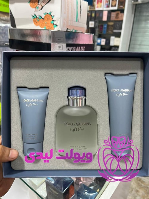 خرید ست ادکلن و لوسیون بدن مردانه دولچه گابانا لایت بلو او اینتنس پور هوم | D&G / light blue eau intense POUR HOMME EDP