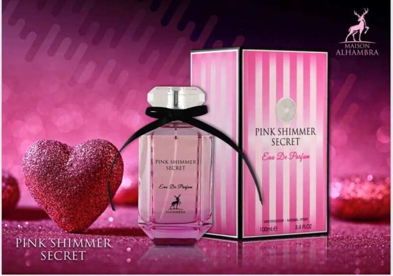 عطر ادکلن الحمبرا پینک شیمر سیکرت ( مشابه رایحه ویکتوریا سیکرت بامبشل ) | Alhambra Pink Shimmer Secret